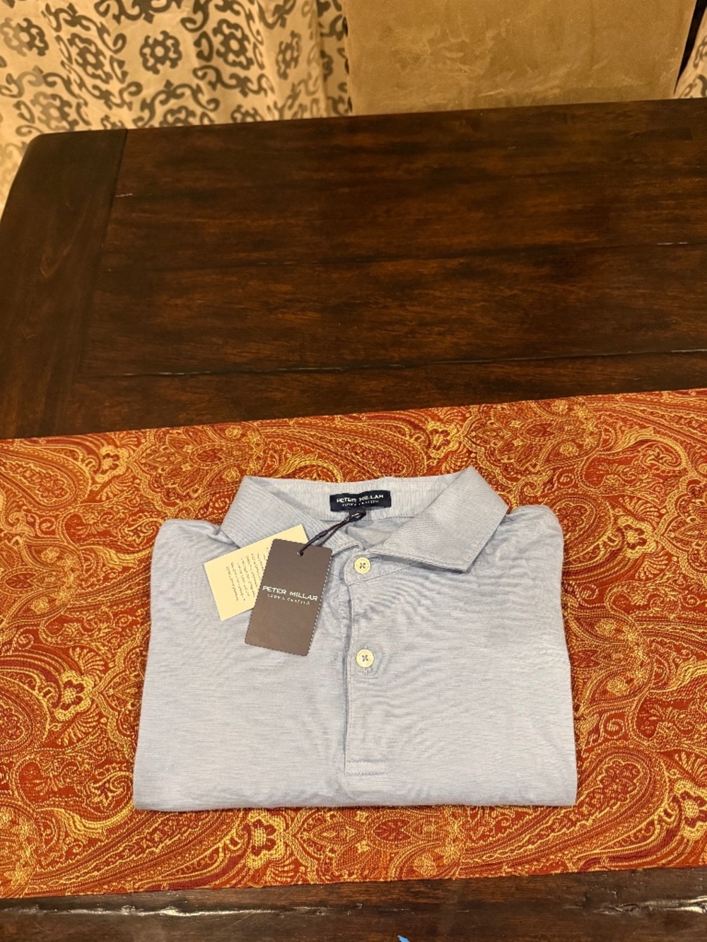 Peter Millar Men's Large Angelite Journeyman Short-Sleeve Polo MSRP $135
